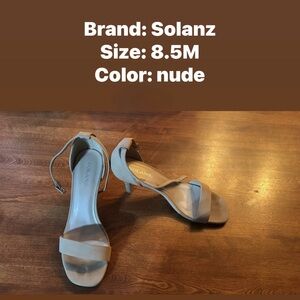 Solanz Nude Strappy Heels for Women